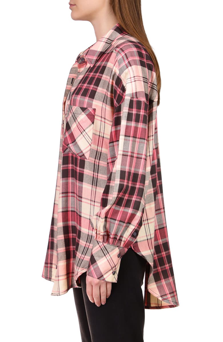 Sanctuary Plaid Drop Shoulder Button-Down Shirt, Alternate, color,