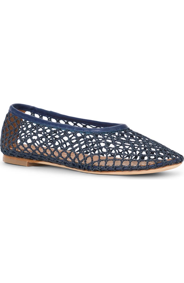 STAUD Alba Ballet Flat, Main, color, Navy