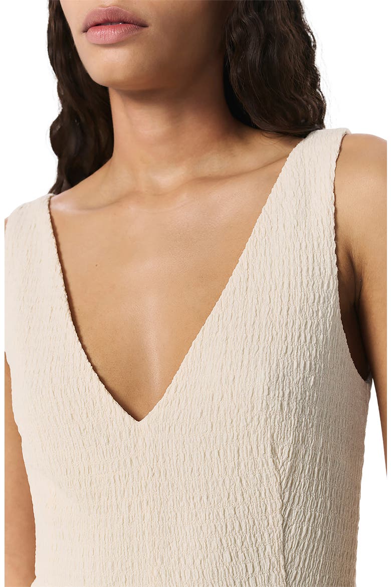 Lou Crinkled Midi Dress, Alternate, color, IVORY