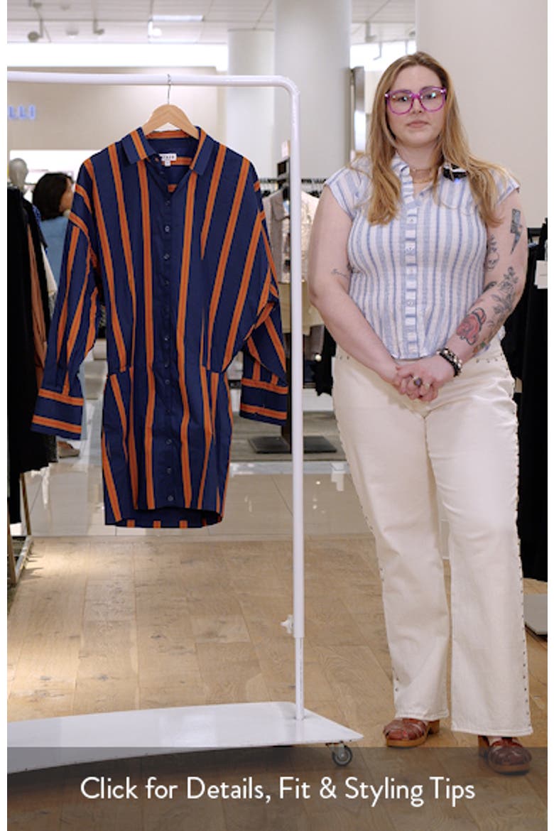 Cynthia Stretch Cotton Mini Shirtdress video