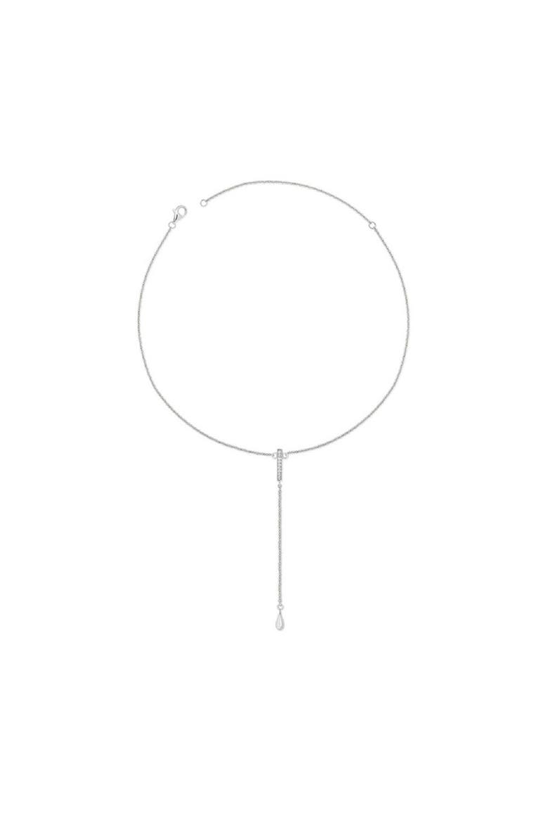 Skinny Drip Long Pendant, Main, color, Sterling Silver