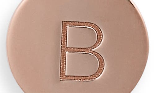 Meshmerise Initial Disc Charm Bracelet In Rose-b