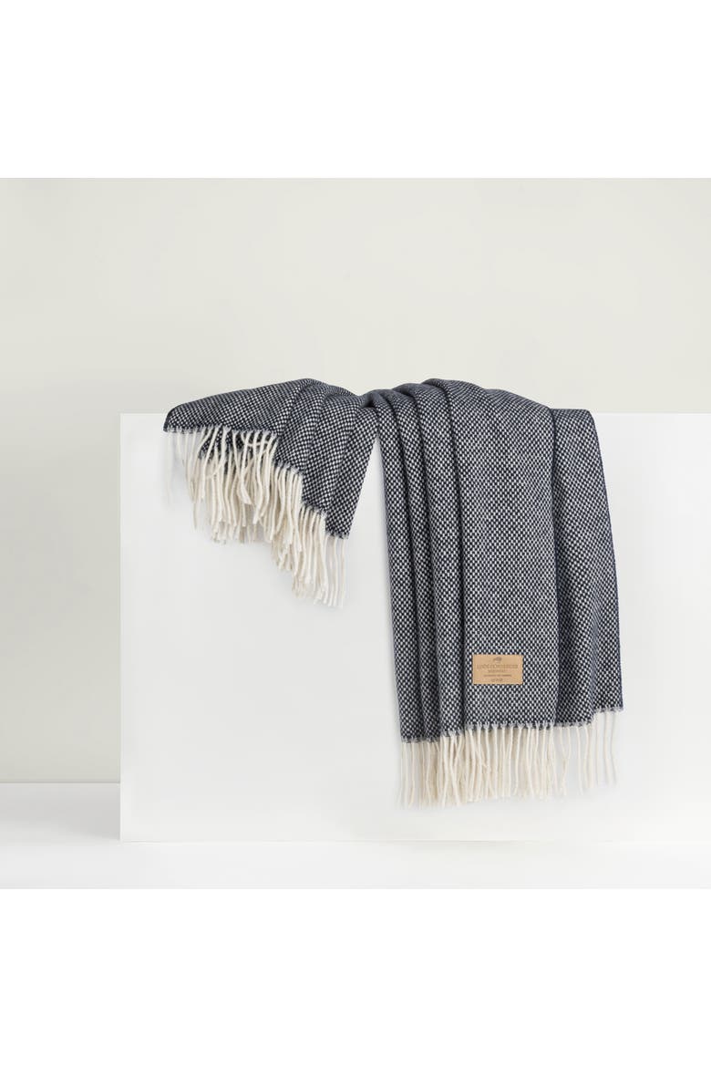 Juno Cashmere Throw, Main, color, Navy