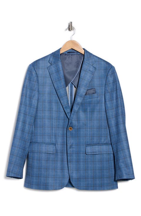 Slim Fit Plaid Sport Coat
