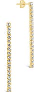 Sterling Forever Sterling Silver Cubic Zirconia Linear Drop Earrings