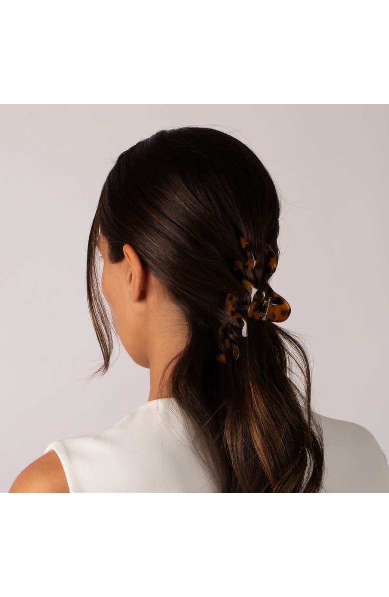 BY ADINA EDEN Jumbo Squiggly Hair Claw Clip, Alternate, color, Dark Tortoise