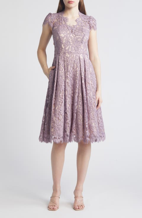 Lace Fit & Flare Cocktail Dress
