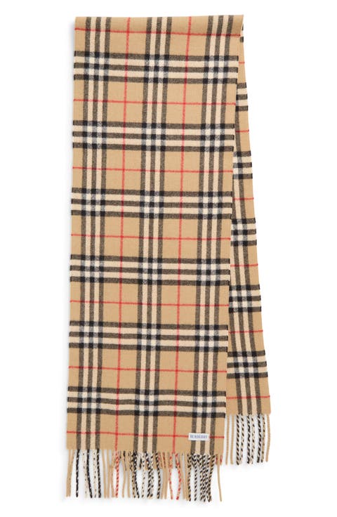 Check Cashmere Scarf
