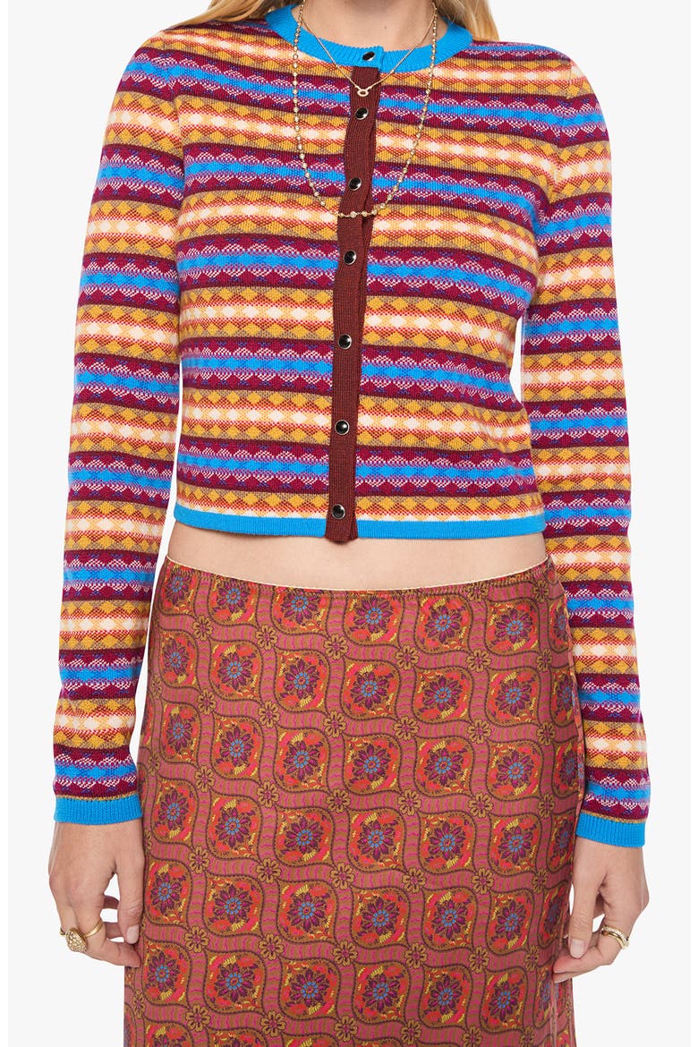 The Lil' Cardigan, Main, color, RUSSET ORANGE BLUE BEESWAX