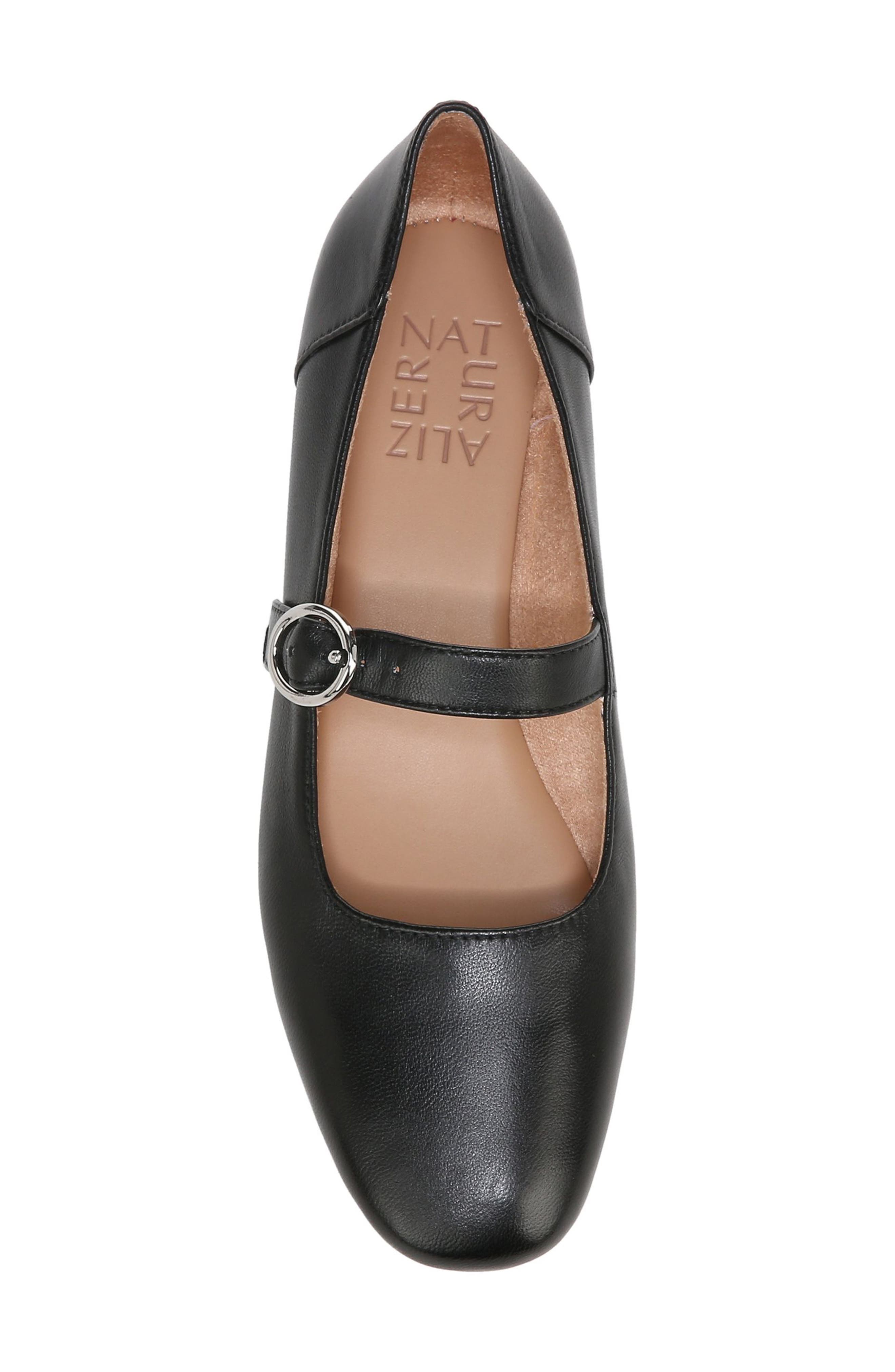 Naturalizer Kelly Mary Jane Flat, Alternate, color, Black Leather