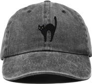 Dalix Black Cat Embroidered Casual Hat