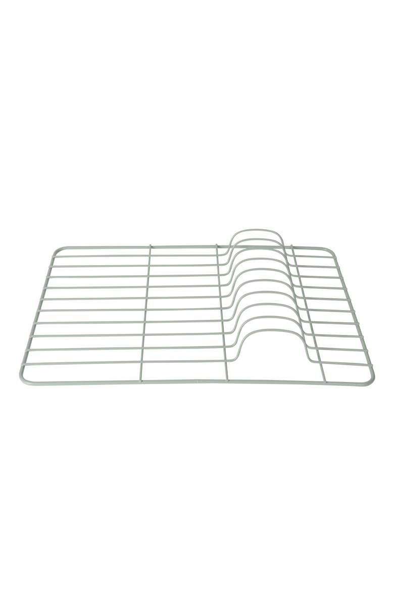 Nestcraft Full-Size Dish Rack with Drain Board and Flatware Caddy, Alternate, color, Green