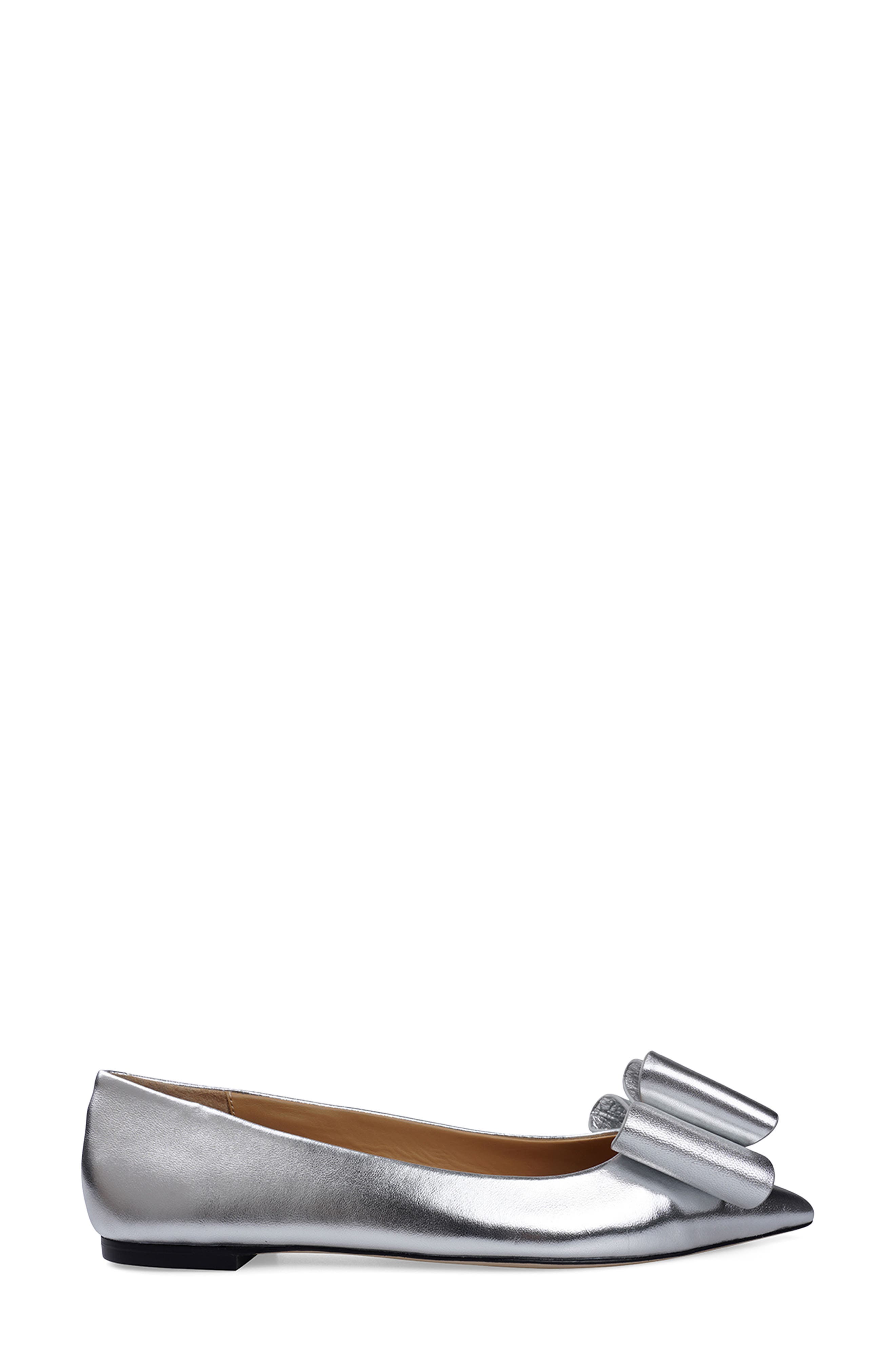 ZIGI Bibiana Flat, Alternate, color, Silver Metallic Leather