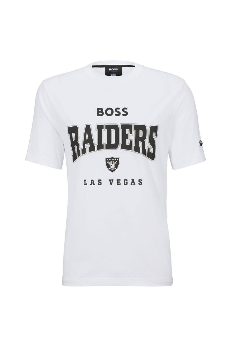 Men's BOSS X NFL  White Las Vegas Raiders Huddle T-Shirt, Main, color, White