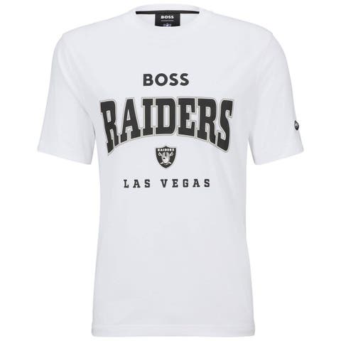 Men's BOSS X NFL  White Las Vegas Raiders Huddle T-Shirt