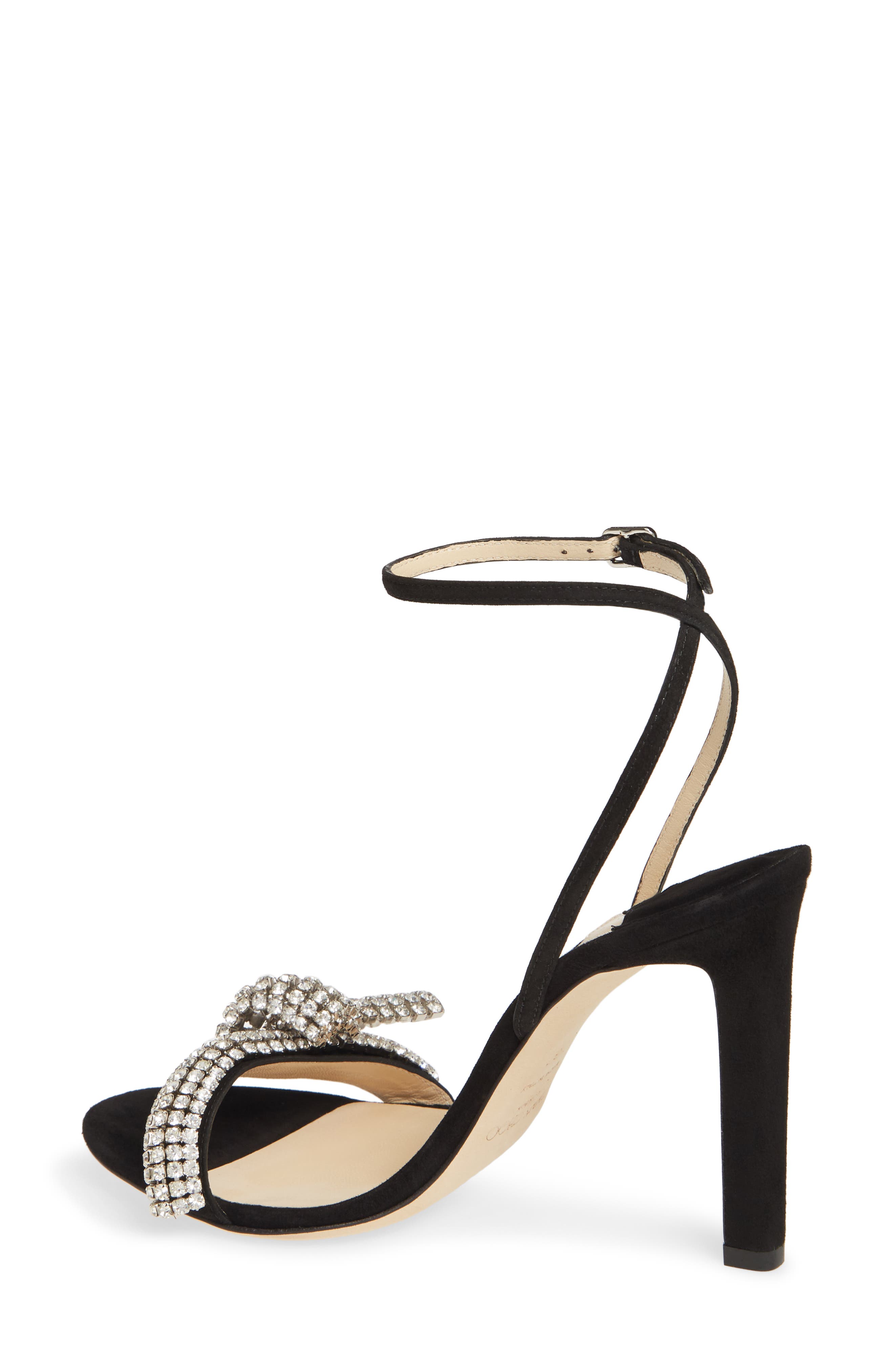 Jimmy Choo Thyra Crystal Knot Ankle Strap Sandal, Alternate, color, 