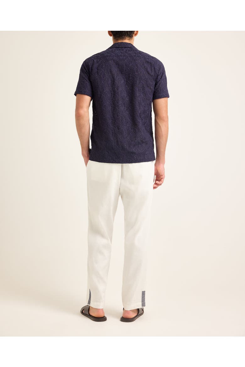 Maitan Broderie Relaxed-Fit Shirt, Alternate, color, Night Iris