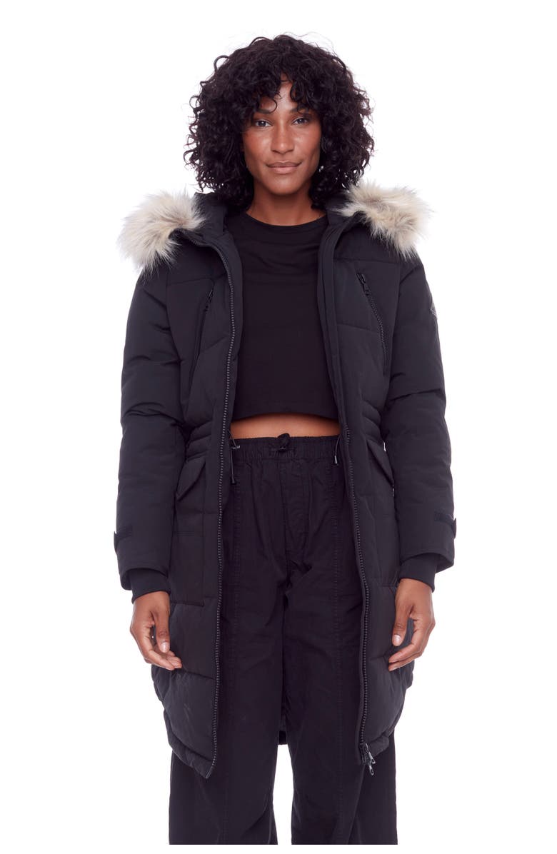 Alpine North UKON - Vegan Down Drawstring Winter Parka, Main, color, Black