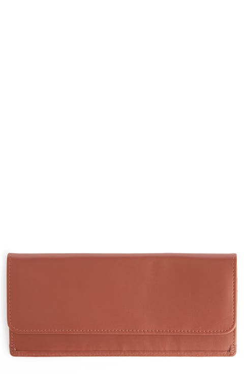 Personalized RFID Blocking Leather Clutch Wallet