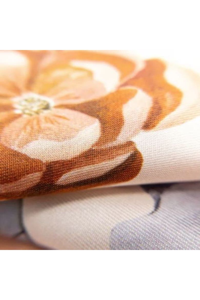 100% Silk Scarf Columbine - Flowers and Butterflies, Alternate, color, 35 x 35"