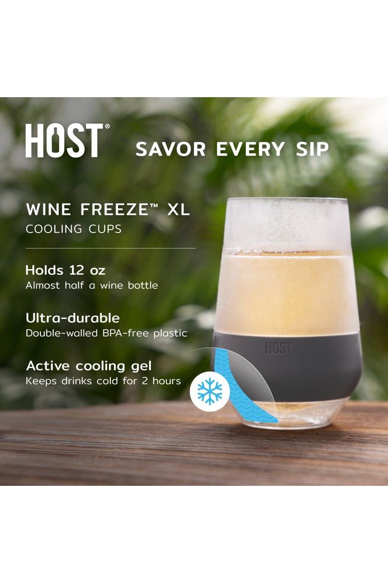 Wine FREEZE XL Cooling Cup Set of 4, Alternate, color, Assorted Vivid Colors