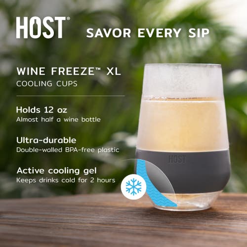Host Wine Freeze Xl Cooling Cup Set Of 4 In Assorted Vivid Colors