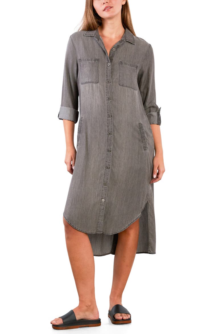 Chill Out Shirtdress, Alternate, color, GREY PUFF