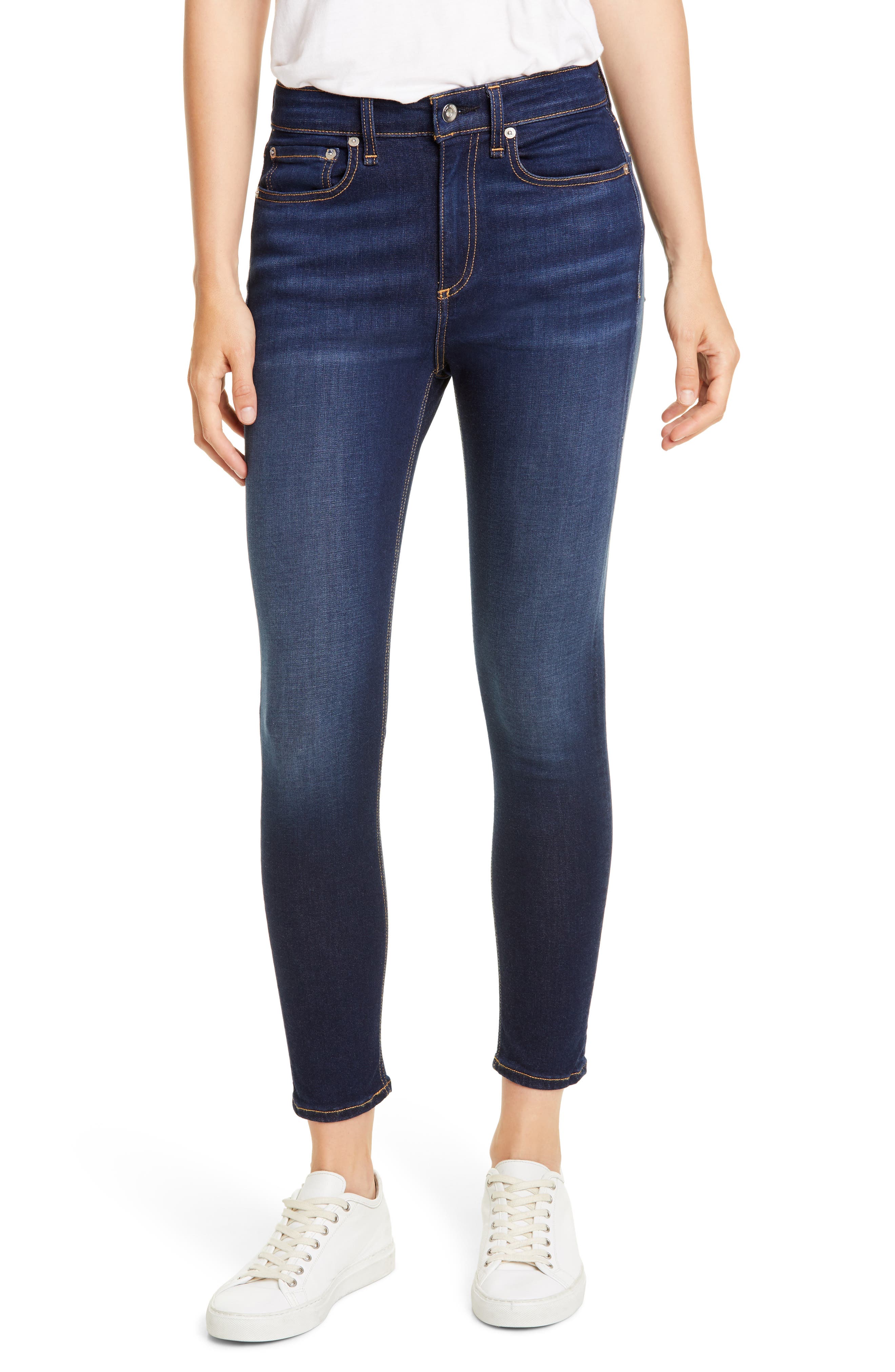 rag & bone Nina High Waist Ankle Skinny Jeans