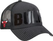 New Era Men's New Era Black Chicago Bulls Midnight Ink Tonal A-Frame Trucker 9FORTY Adjustable Hat