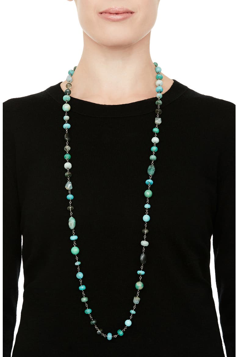 Long Turquoise Necklace, Alternate, color, BLUE MULTI