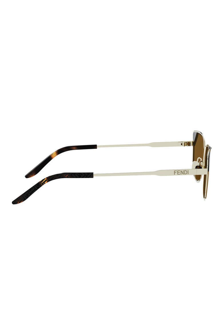 Signature 53.7mm Rectangular Sunglasses, Alternate, color, GOLD / ROVIEX