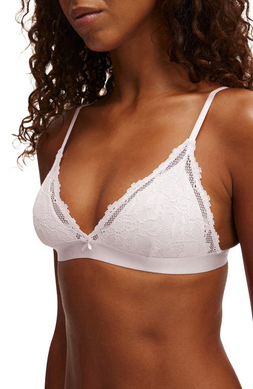 Cotton On Body Everyday Lace Triangle Padded Bralette In Pink