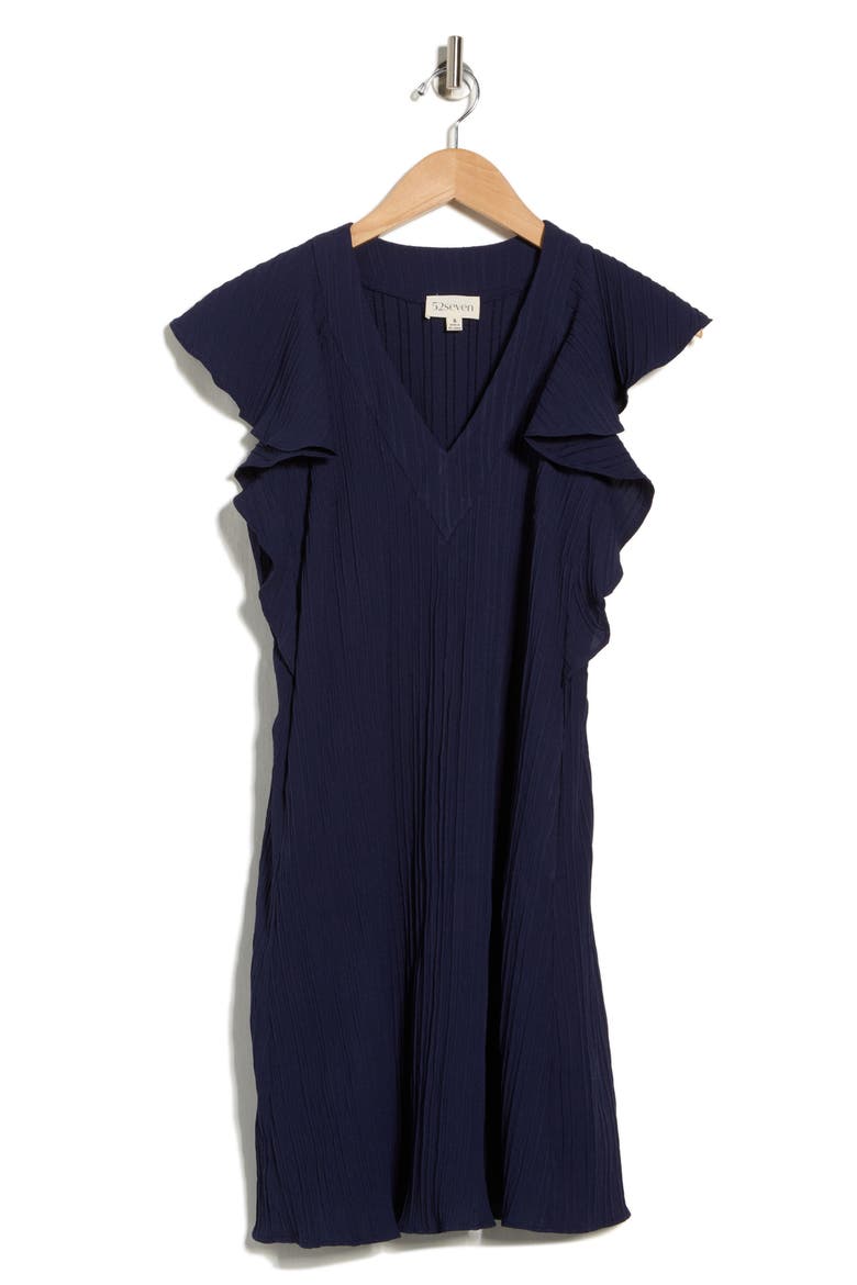 V-Neck A-Line Dress, Alternate, color, NAVY