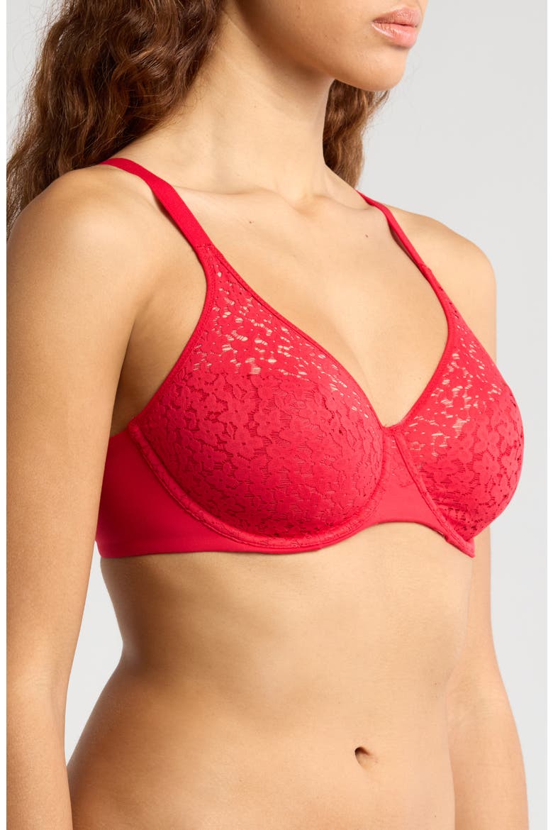 Norah Comfort Underwire Bra, Alternate, color, POPPY RED