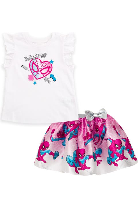 Spider-Man 2-Piece T-Shirt and Skirt Set