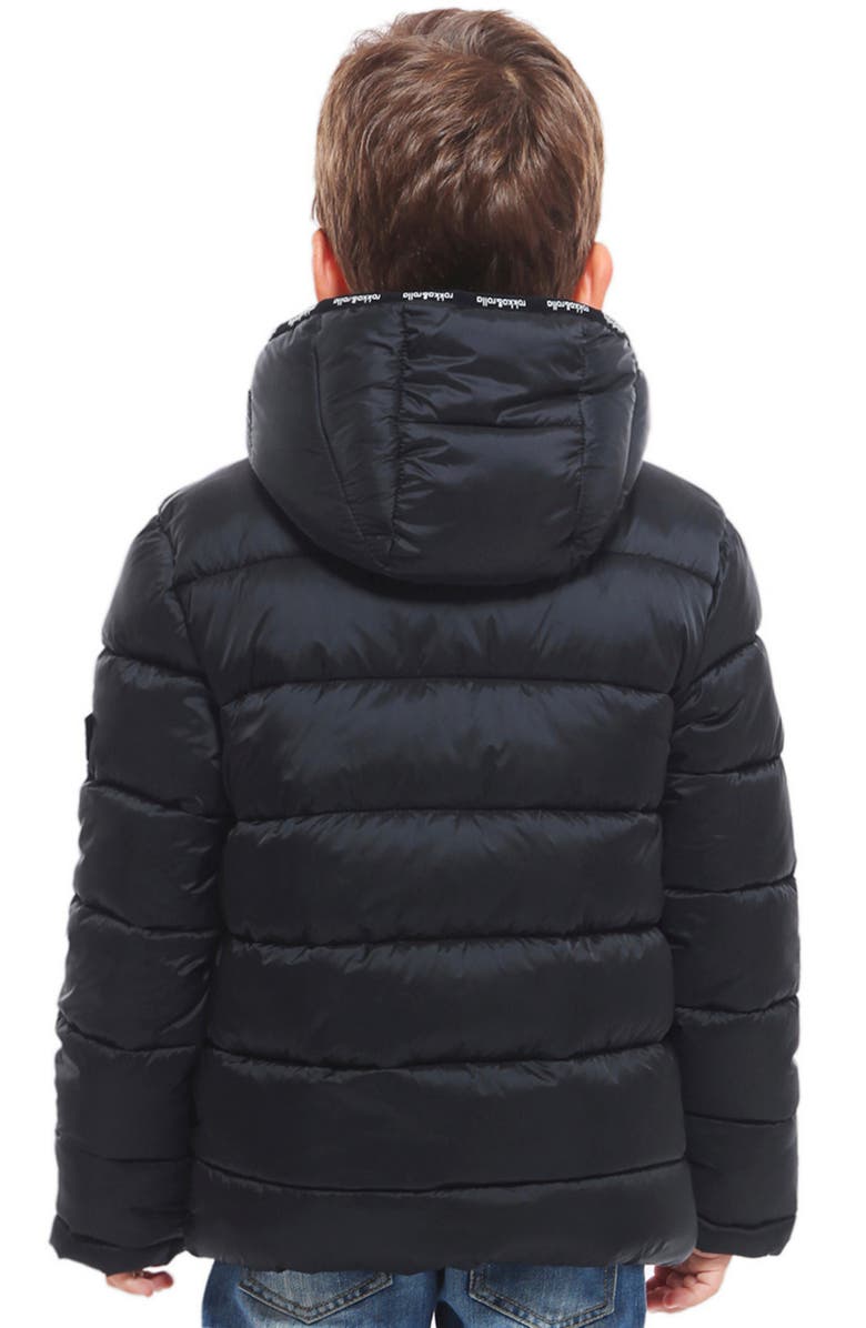 Rokka&Rolla Kids' Heavyweight Fleece Lined Puffer Jacket, Alternate, color, Very Black