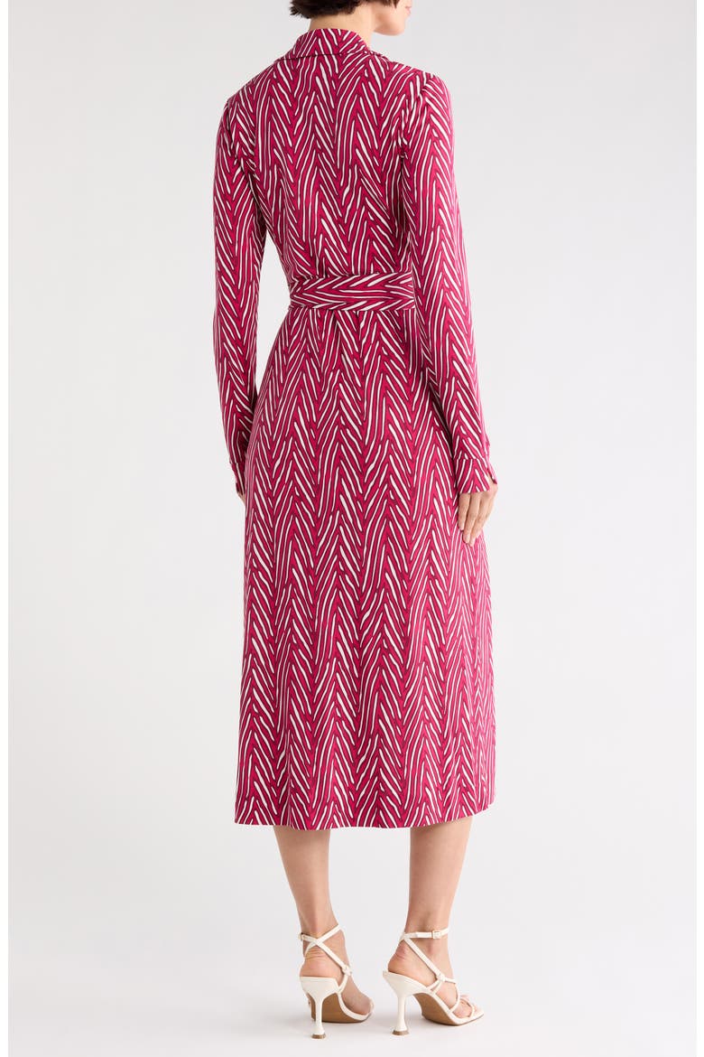 Abigail Long Sleeve Wrap Dress, Alternate, color, PIAZZA TIGER MINI BEET PINK
