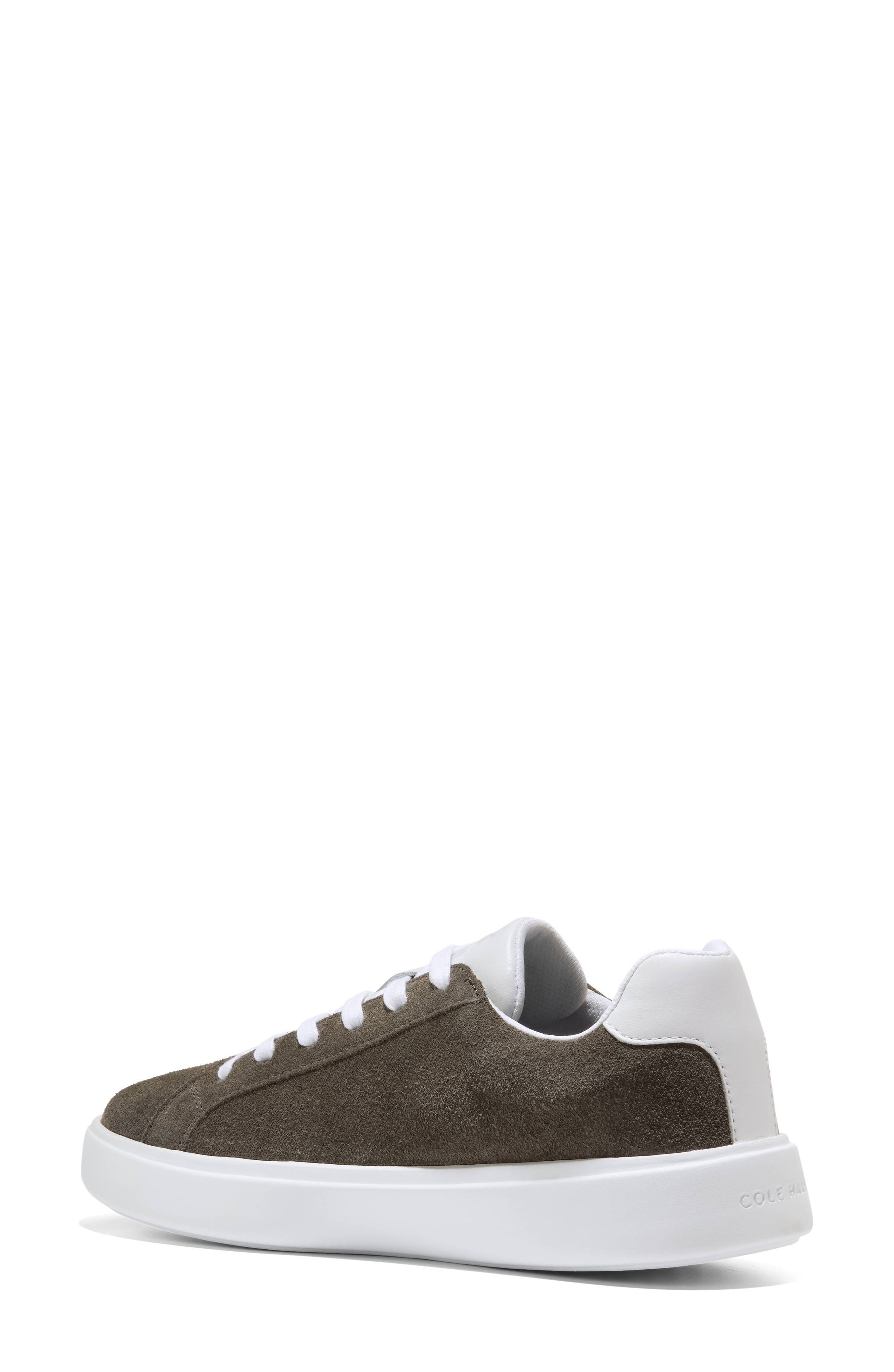 Grand Crosscourt Daily Sneaker, Alternate, color, DEEP OLIVE SUEDE/WHITE LEATHER