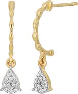Bony Levy Mykonos Diamond Drop Hoop Earrings
