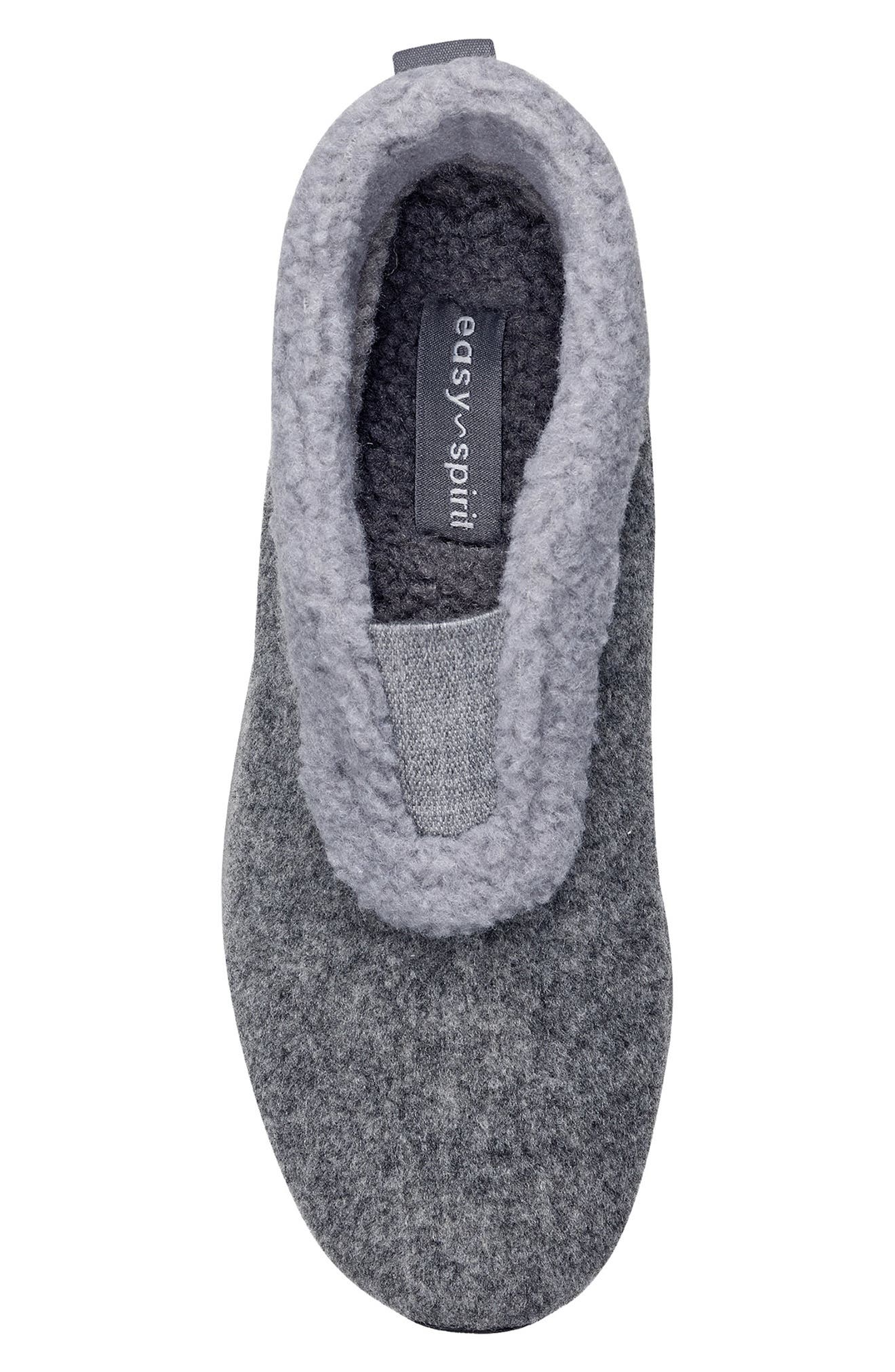 Easy Spirit Trepose Faux Shearling Lined Slipper, Alternate, color, Light Gray 050