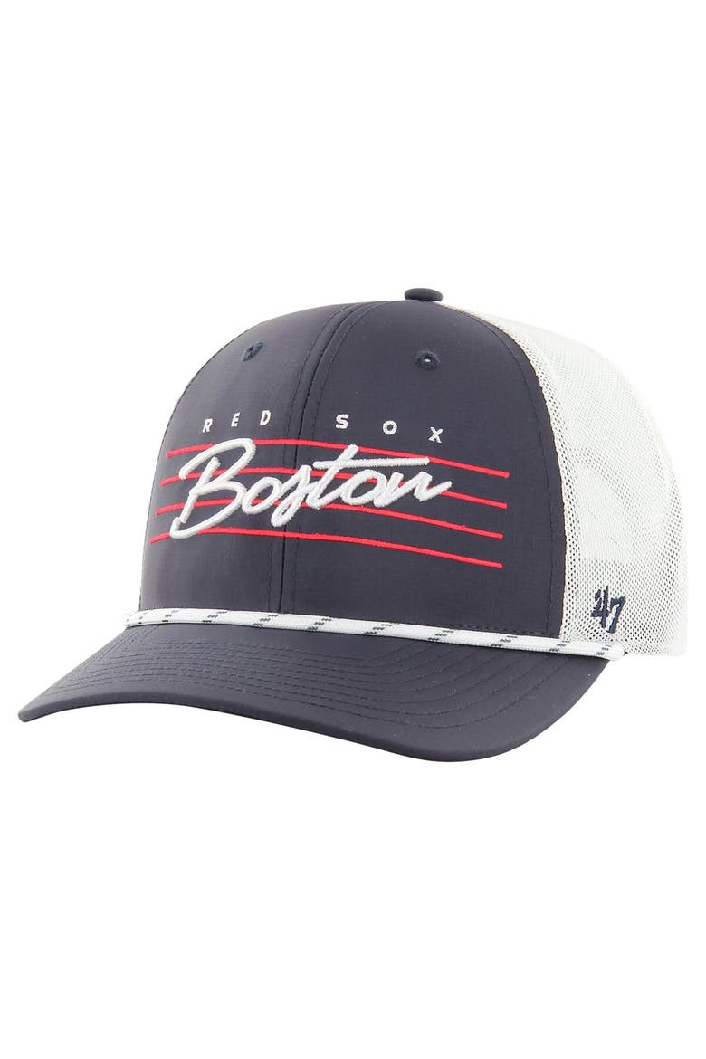Men's '47 Navy Boston Red Sox Downburst Trucker Adjustable Hat, Main, color, Navy