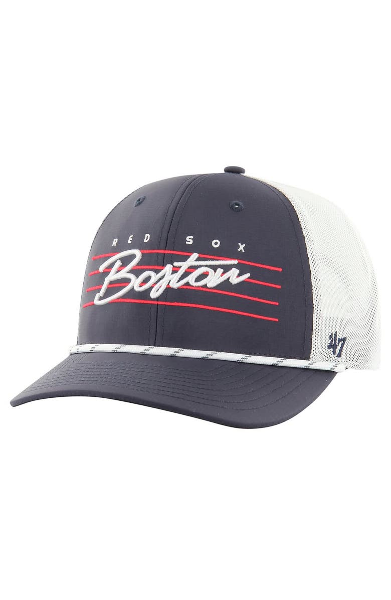 '47 Men's '47 Navy Boston Red Sox Downburst Trucker Adjustable Hat, Main, color, Navy