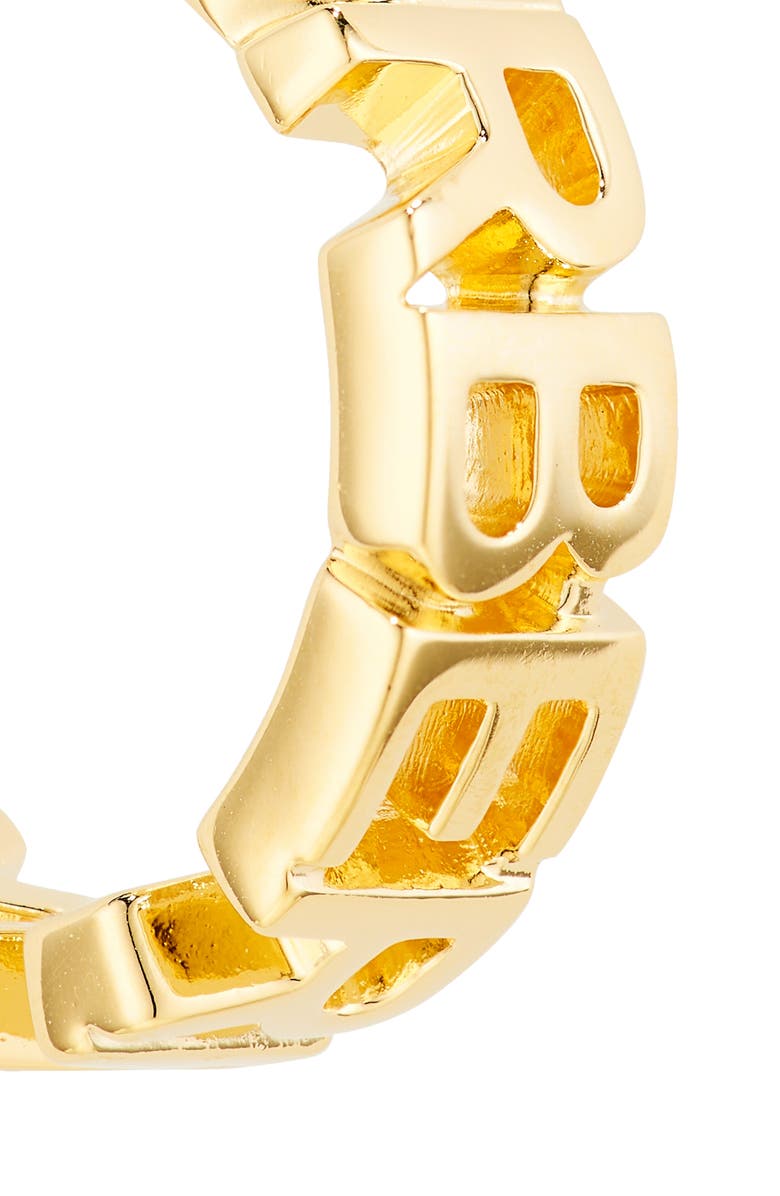 Burberry Logo Hoop Earrings, Alternate, color, 