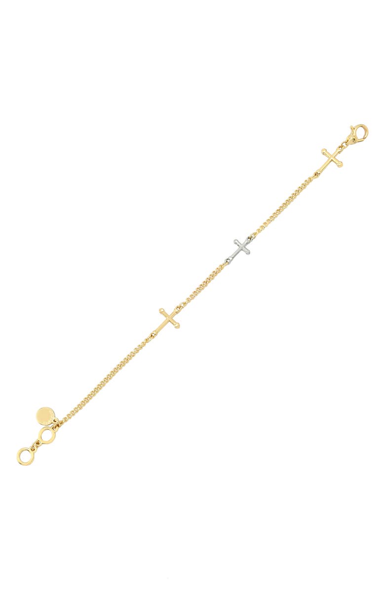 AllSaints Cross Station Bracelet, Alternate, color, 