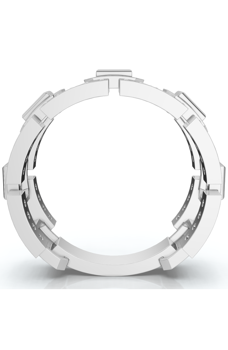 Bliss Diamond 1 1/4Ct Diamond Ring Men's Lab Grown Wedding Band in 10k or Gold, Alternate, color, 10K White Gold