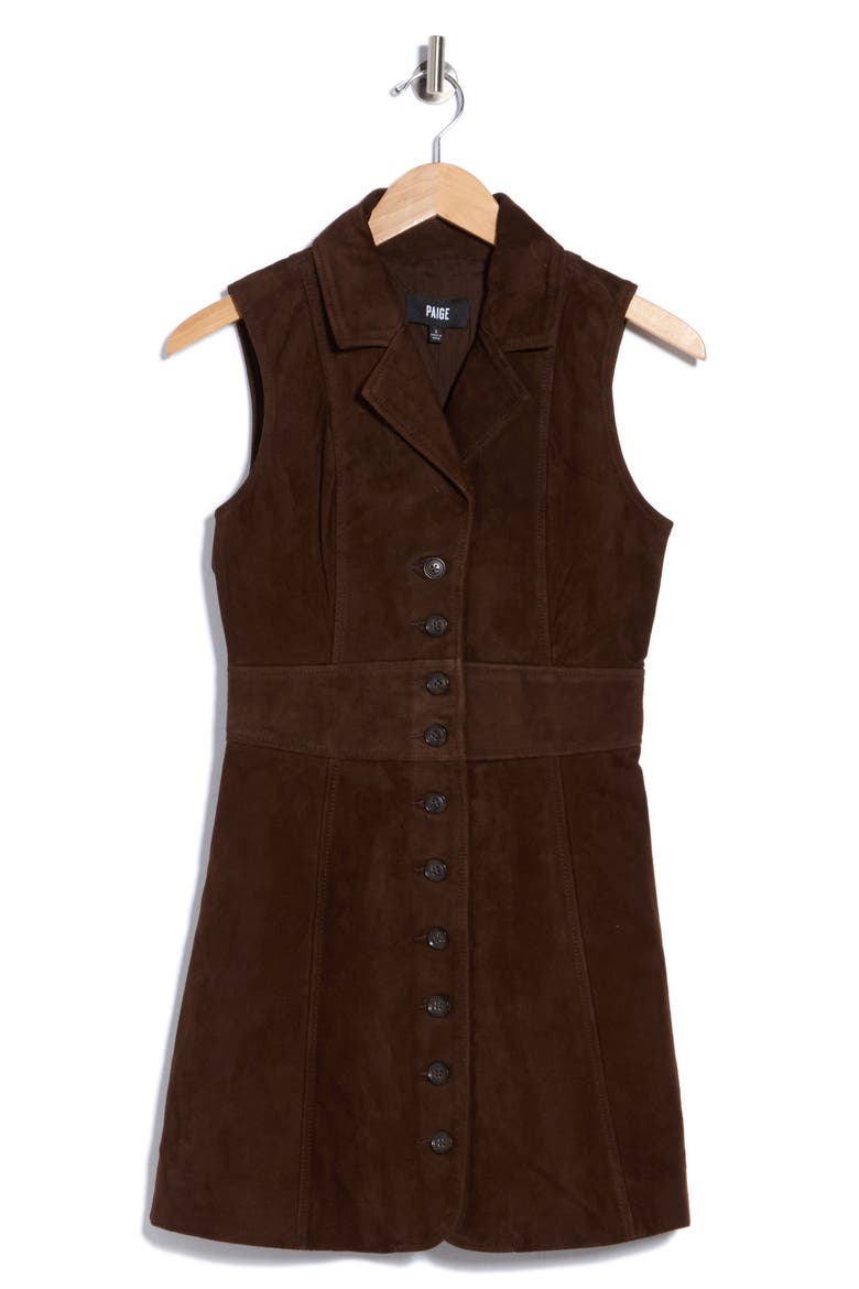 Vida Suede Dress, Main, color, CHOCOLATE BROWN