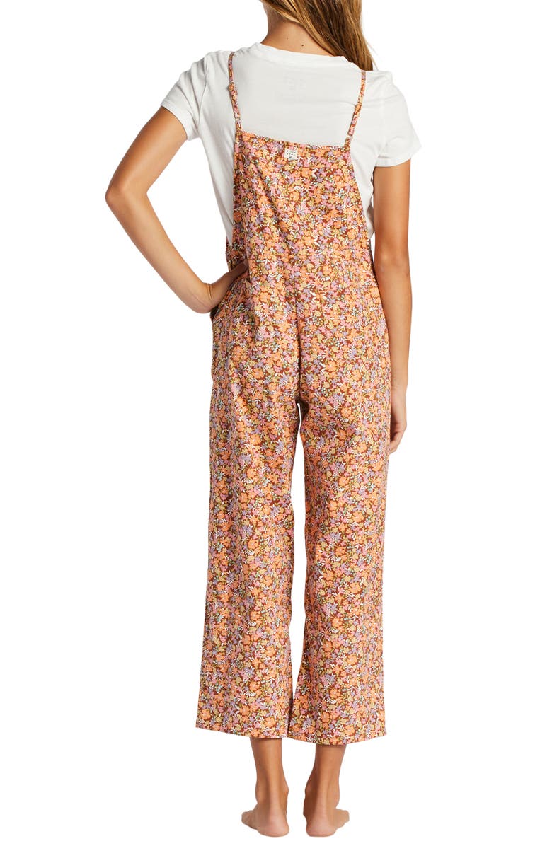 Billabong Kids' Wild Lengths Jr Pursuit Floral Overalls, Alternate, color,