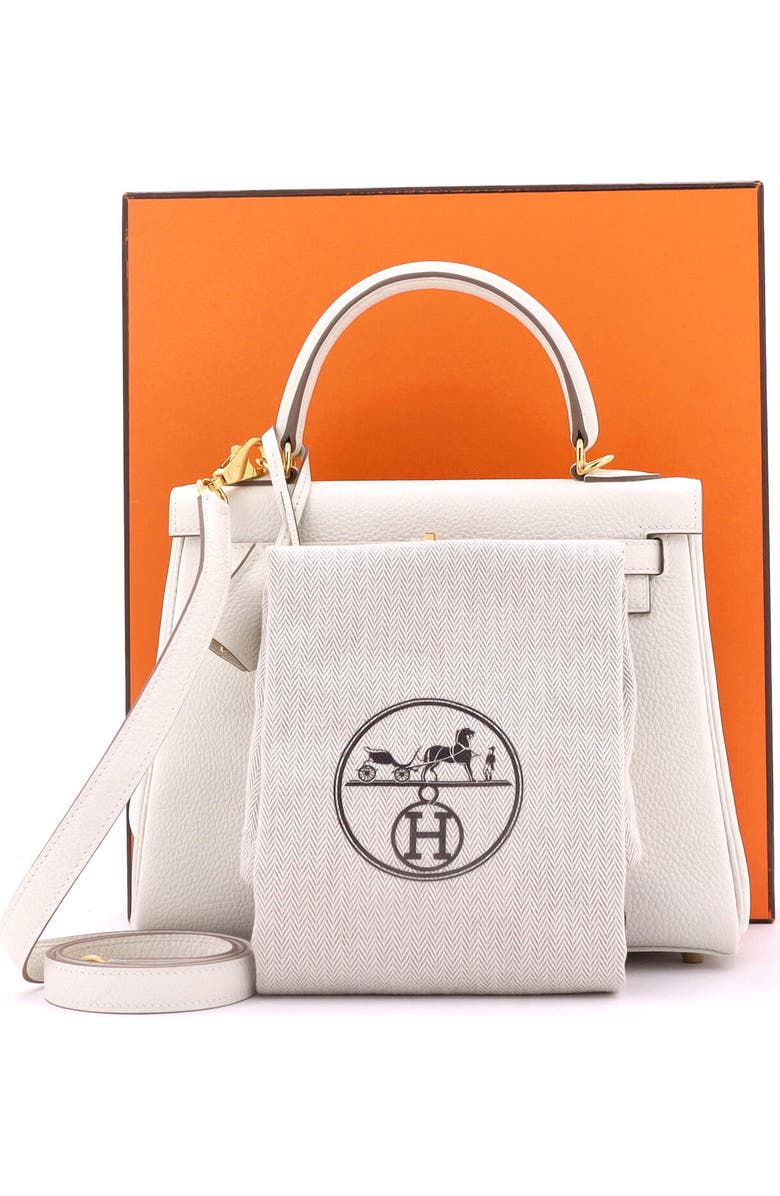 Pre-Owned Hermes Kelly Handbag Light Togo with Gold Hardware 25, Alternate, color, Beton