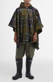 Barbour Tartan Showerproof Packable Poncho