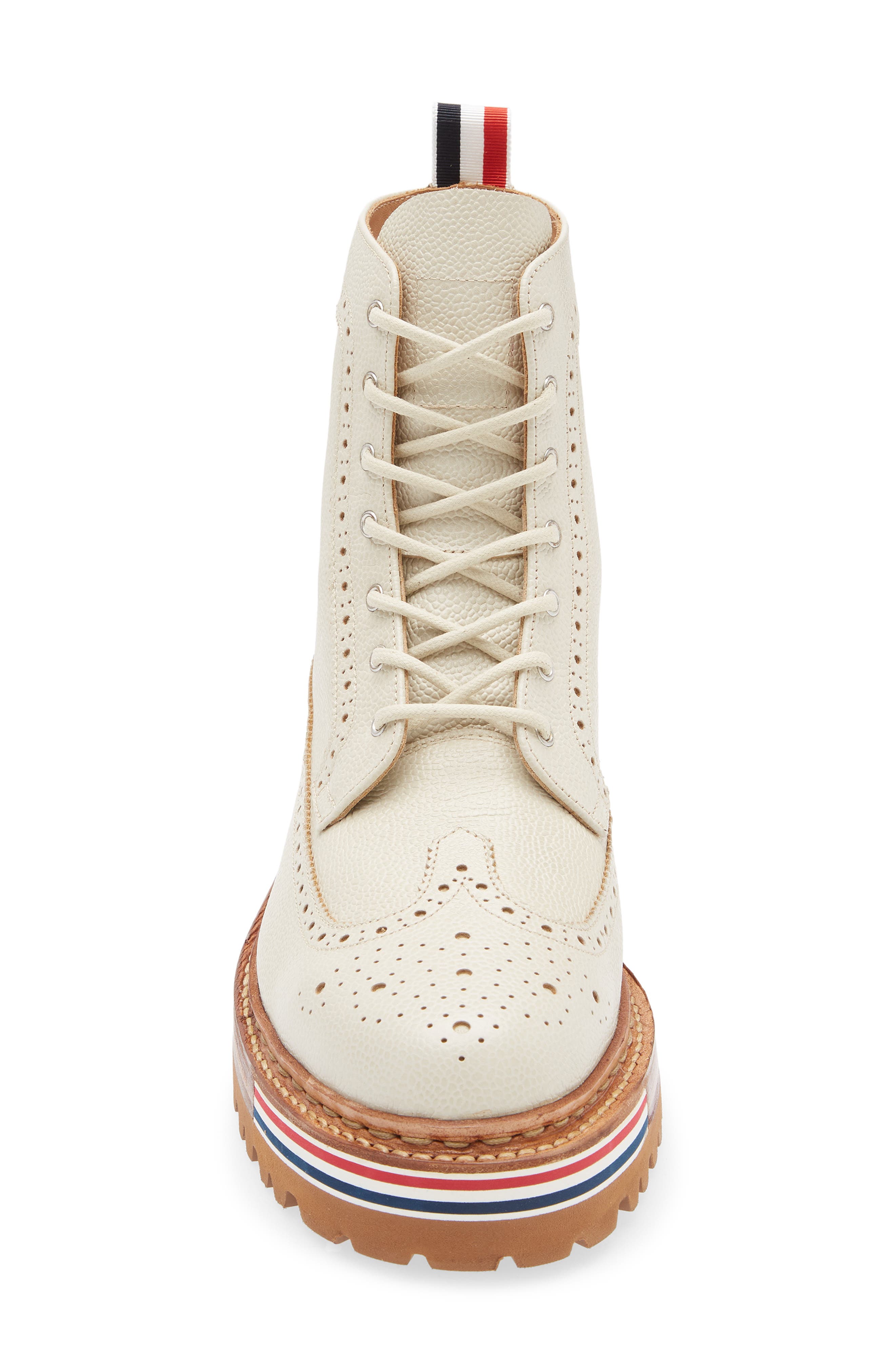 Thom Browne Longwing Lug Sole Boot, Alternate, color, Khaki